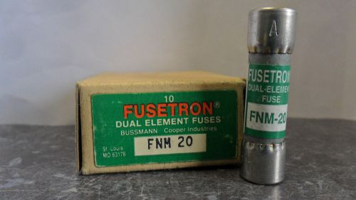 New Lot Bussmann Fusetron FNM 20 Amp Fuses Time Delay NIB