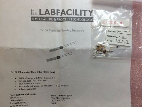 Lab Facility DM-508 Pt100 Platinum Sensing Resistor Thin Film 100 Ohms 25 PCS