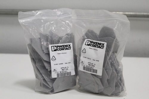 Lot of 100) Phoenix Contact ATP-UK Terminal Partition Plate Grey End Cover 3-RET