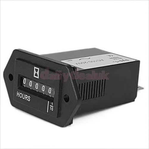 Display electromechanical hour meter counter 1/10h to 99999.9 ac100-250v for sale