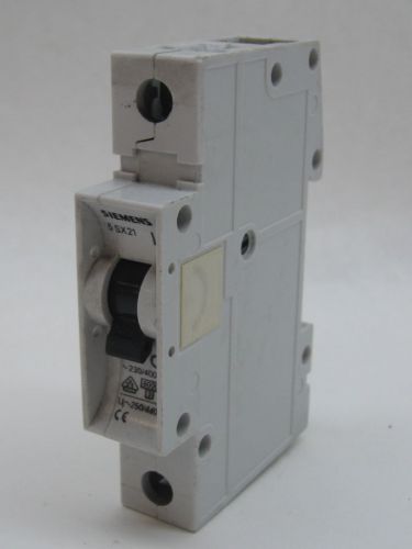 Siemens 5SX21 C2 230/400V 2 Amp 1 Pole Circuit Breaker