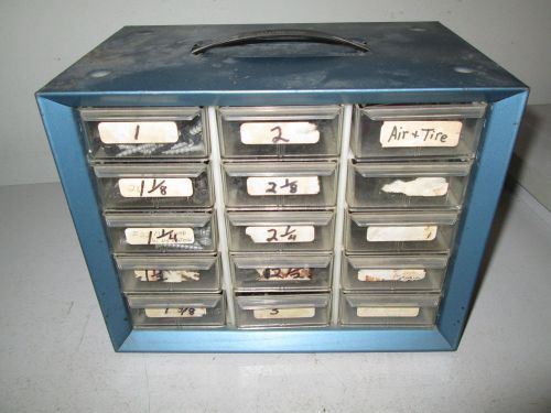 Vintage Akro Mils 15 Drawer Storage Cabinet Loaded With Hardware