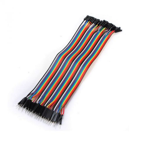 40PCS Dupont Wire Jumper Cables 20cm 2.54MM Male to Female 1P-1P for Arduino MPH