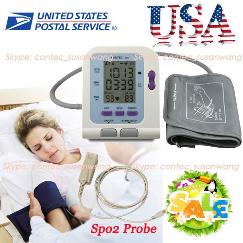 FDA CE Digital LCD Blood Pressure Monitor for NIBP+SPO2+SOFTWARE,USA