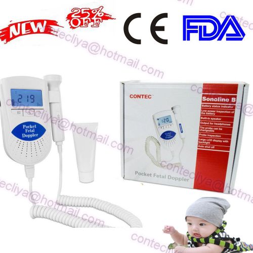 USA Sonoline B,Baby Monitor Fetal heart doppler,Backlight LCD 3m Probe, Gel, FDA