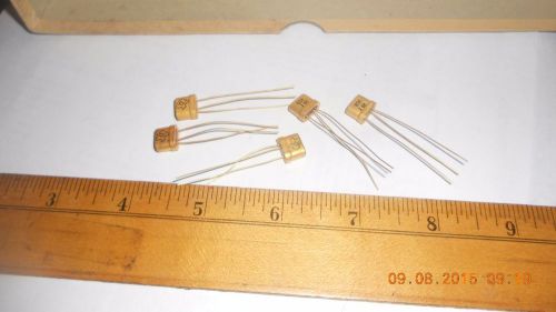 5) Texas Instrument Transistors, 9-20 J48, New, old stock, Gold color