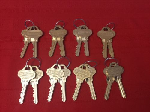 8 Sets of Factory Cut Schlage Everest Keys C145