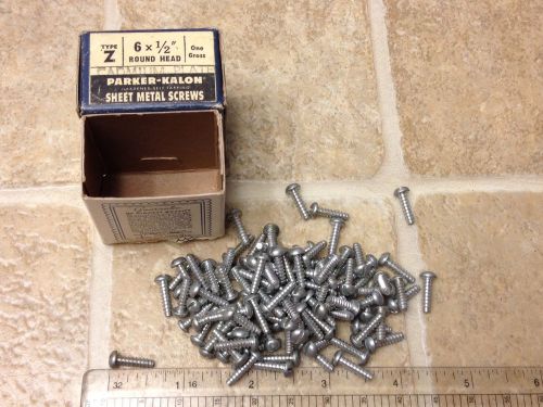 6 x 1/2  sheet metal screws type z CadmiumPlate Parker Kalon Rare Vintage 50s