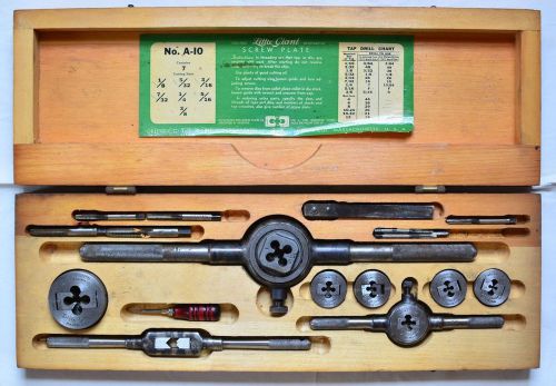 Greenfield no. a-10 (a10) little giant adjustable tap &amp; die screw plate set for sale