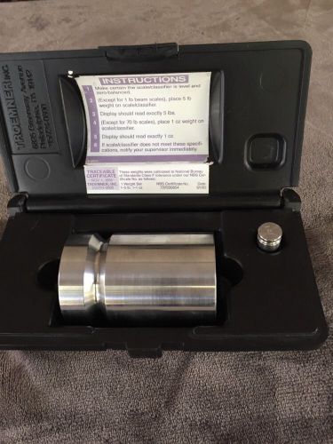 Troemner Calibration Weight Set 5 LB 1 OZ w/ Case Scale Dr&#039;s Office Pharmacy Old