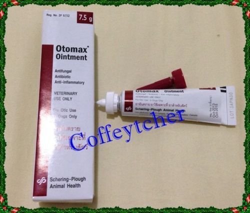 (2) (7.5g) OTOMAX OINTMENT EAR DROP DOG FREE SHIPPING