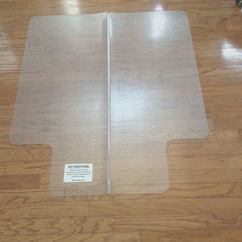 ES Robbins Office Chair Mat Lip Hardwood Hard Floor 45 x 53&#034; Ultra Clear Vinyl