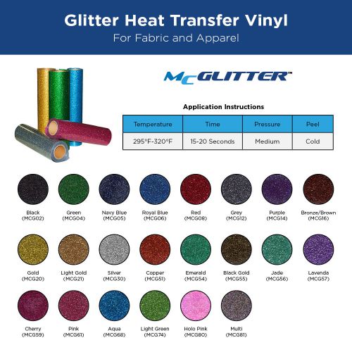 20&#034;x 5yds - glitter heat transfer vinyl for sale