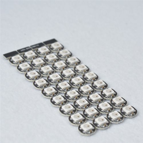 100Pcs Sample WS2812B Black Board RGB Ragid Prewired Heatsink LED Chip Beads 5V