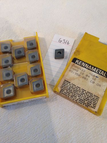 15 NEW KENNAMETAL CNMG 433 CARBIDE INSERTS. GRADE: K68 {G316}