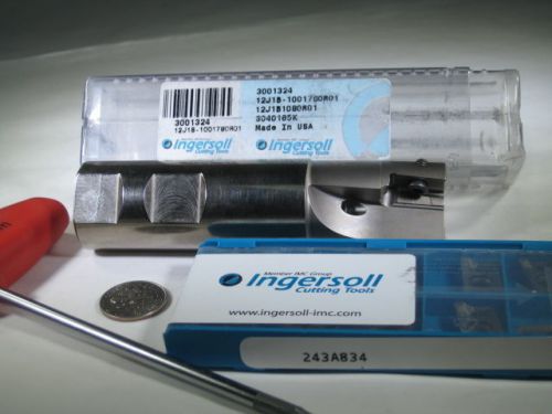 New ingersoll 1&#034; 12j1b1080r01 end mill apkt milling carbide insert cutting tool for sale