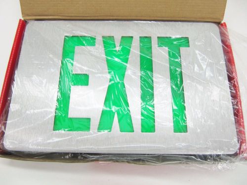 NIB Cooper Sure-Lites CX61G Single Face LED Exit Sign With Green Letters