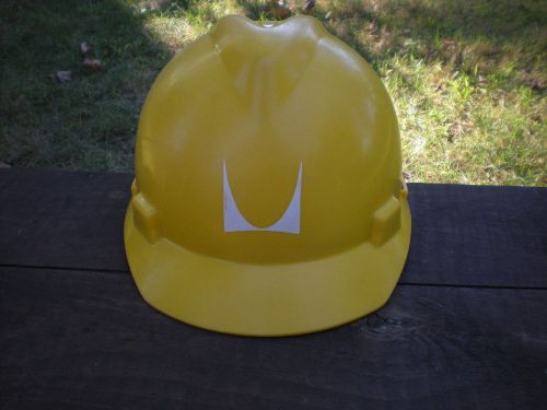 Vintage Yellow Hard Hat adjustable Head Size 6 1/2 to 7 3/4