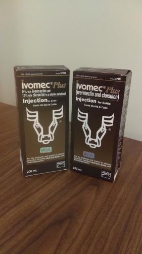 Ivomec Plus Cattle Injections 400 mL. (2 pack combo)  Exp date: 06/2016   #67303