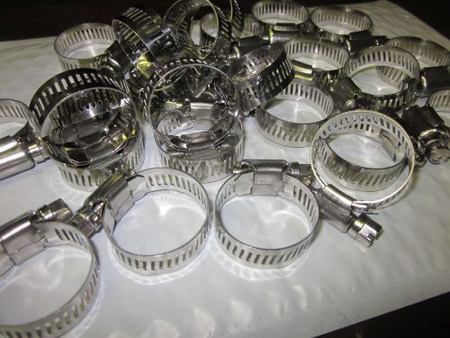 25pc 1-1/4&#034; clamp stainless steel hose clamps 7/8&#034; - 1-1/4&#034; goliath industrial for sale
