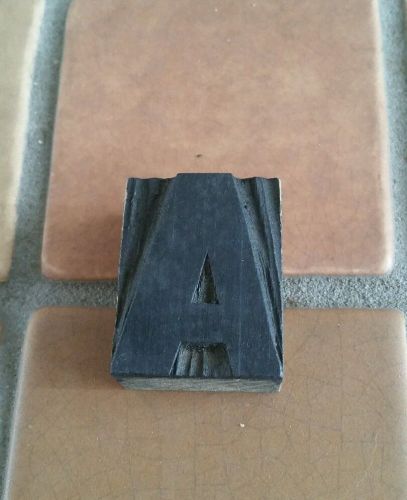 Letter press type &#034;A&#034; Wood