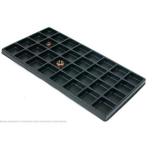 Black Plastic 32 Compartment Jewelry Tray Insert