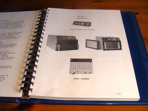 Saunders &amp; associates 4250 / 4250a temperature test chamber maintenance manual for sale