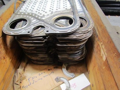 Tranter gfp series used washboard heat exchanger plates for repair lot of 45 for sale