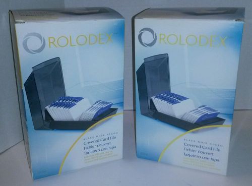 New 2 ROLODEX Covered Card File 67011 Includes 500 Cards Each (2 1/4  x 4) A-Z Index