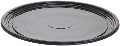 Box of (25) WNA/CaterLine A516PBL PET Thermoformed Platter Round Tray 16&#034; Black