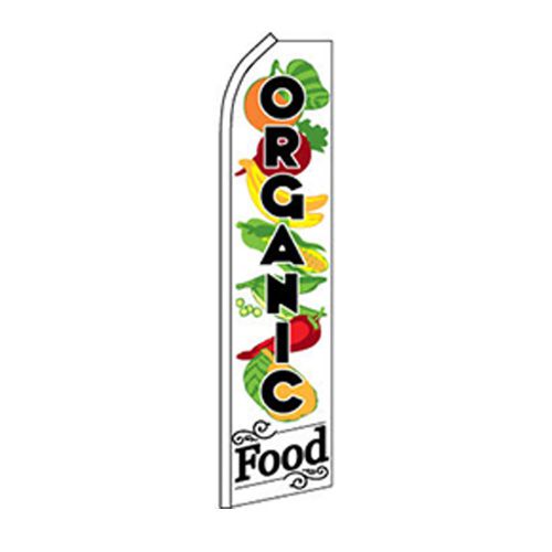 Organic food swooper flag 15ft sign banner made in usa for sale