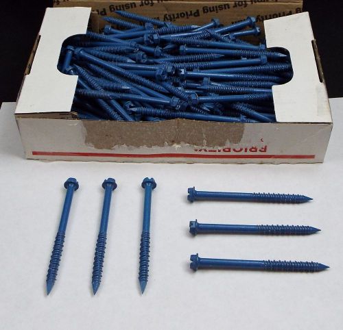 Lot of 150 new tapcon blue concrete masonry screws 1/4&#034; x 3 1/4&#034; for sale