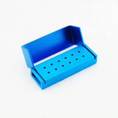 Single Opening Autoclave Bur New Dental Holder Disinfection Box 12 holes blue