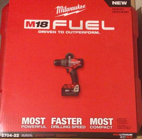 Milwaukee M18 FUEL 1/2&#034; Drill/Driver Kit (2704-22) Brand New