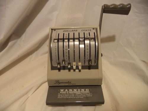 Paymaster Corporation 9000-8 Check writer no Keys or Cover