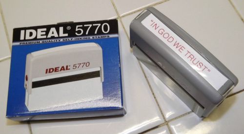 IDEAL 5770 &#034; In God We Trust &#034; Self Inking Stamp - RED - NEW IN BOX
