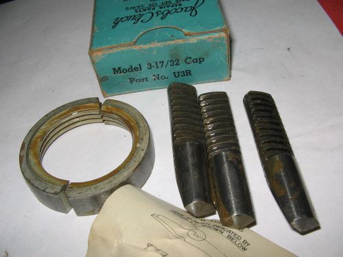 Jacobs chuck nut &amp; jaws kit, part# u3r, model # 3, (17/32&#034; capacity) nos for sale