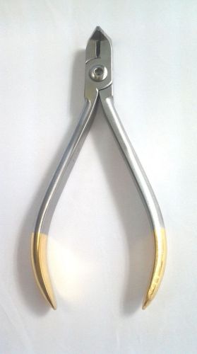 Distal end cutter hold &amp;cut hard and soft wire orthodontic instruments gold h for sale