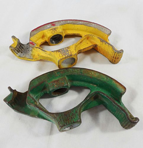 Pair of benfield no 1 conduit benders for 1/2&#034; emt, yellow &amp; green - no handles for sale