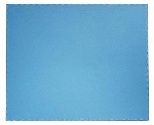 Dacasso Colors Faux Leather Table Mat 17 by 14-Inch Sky Blue