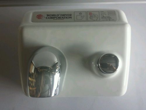 World Dryer Model A-5 Durable 110/120 V Hand Dryer in Cast Iron White porcelain