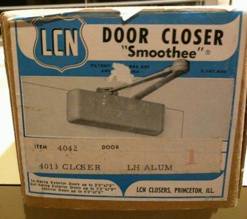 4013 LCN SMOOTHEE DOOR CLOSER LH ALUM *NEW IN BOX* - FREE SHIPPING