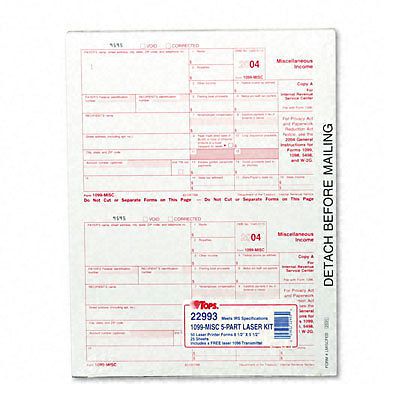 1099 Tax Forms for Laser Printers - 50 Sets per Pack