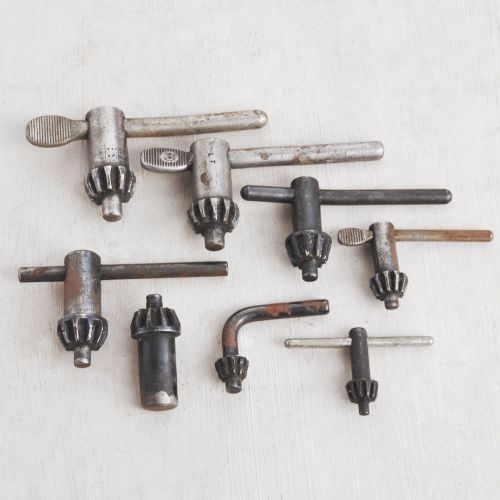 8 Vintage CHUCK KEYS - Jacobs K3 Rohm 3MK-1 machinist lathe drill press tool lot