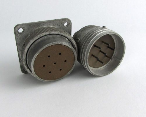 Itt/cannon standard k mated connector set fk-l7-22c-5/8 + fk-l731sl 7pos for sale