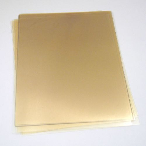 Loose Set Used Gold-Tinted 8.5&#034; x 11&#034; Overhead Transparencies (23 Film Sheets)