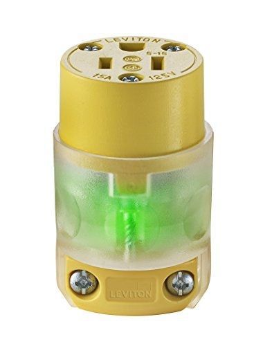 Leviton 515CV-LIT Grounding Lighted Cord End Replacement