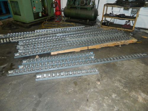 Lot of 120&#039; approx. gravity roller conveyor 3-3/4&#034; wide roller, steel rollers for sale
