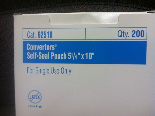 CARDINAL 92510 SELT-SEAL POUCH CONVERTOR SELF-SEAL POUCH 5 1/4&#034; x 10&#034;, QTY.200