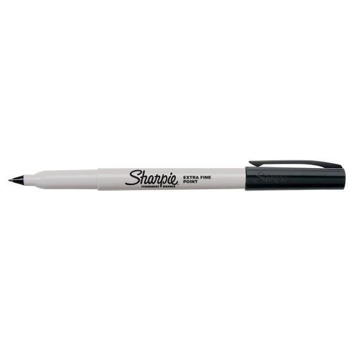 Sharpie Extra Fine Permanent Markers 1 Box (12 Black Marker (35001)) Black